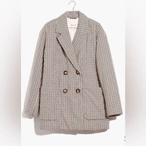 NEW Madewell Padded Jacket in Plaid